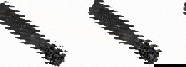 Spiral Flute Tap: #8-32, 3 Flutes, Bottoming, 2B Class of Fit, Vanadium High Speed Steel, Oxide Coated