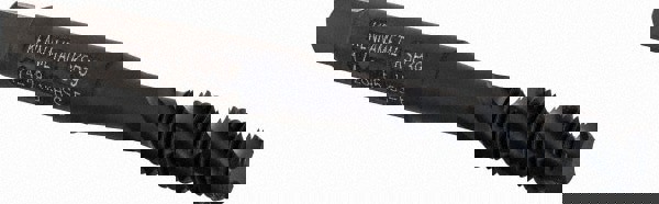 Spiral Flute Tap: 1/4-28, 3 Flutes, Bottoming, Vanadium High Speed Steel, Oxide Coated