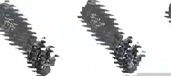 Spiral Flute Tap: M12x1.75, 3 Flutes, Bottoming, 6H Class of Fit, Vanadium High Speed Steel, Oxide Coated