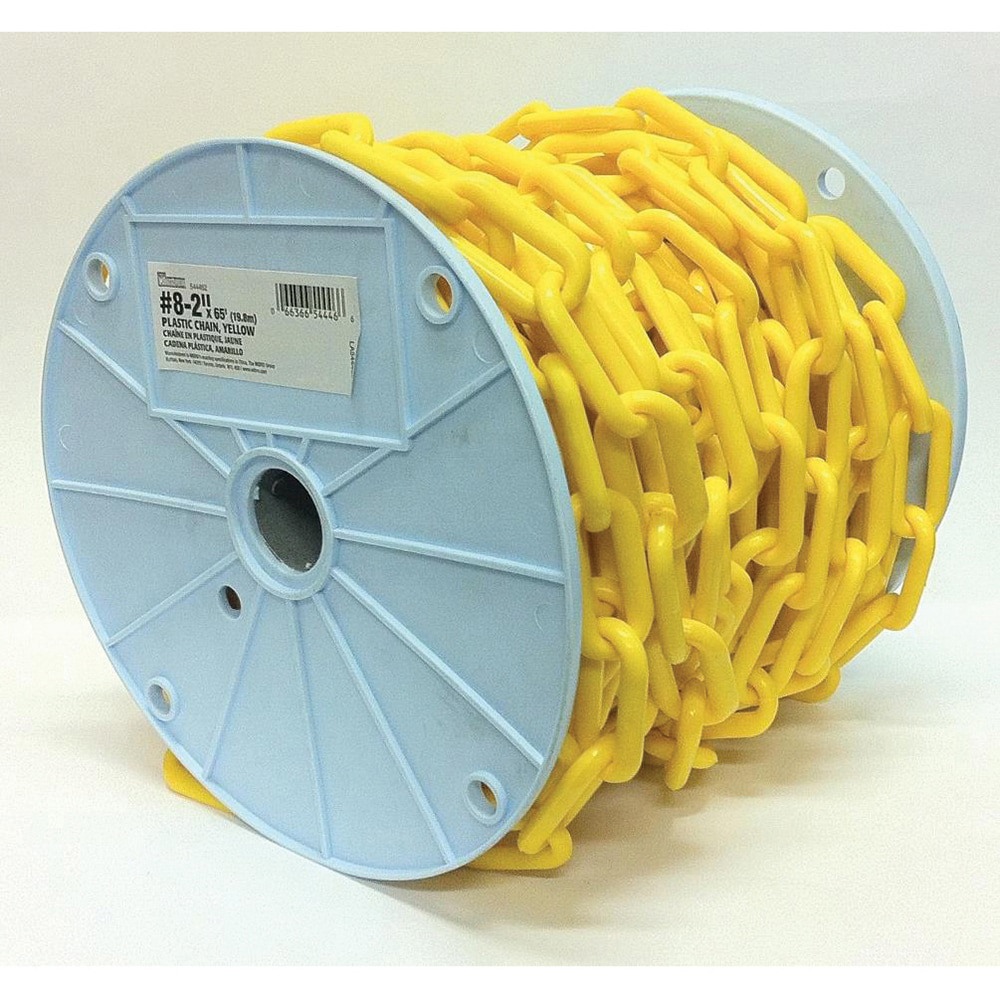 Barrier Rope & Chain; Type: Barrier Chain ; Snap End Material: Plastic ; Rope/ Chain Material: Plastic ; Length Ft.: 65.000 ; Rope/Chain Color: Yellow