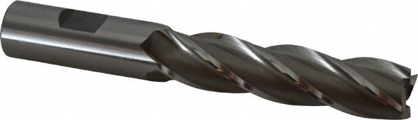 Square End Mill: 3/4'' Dia, 3'' LOC, 3/4'' Shank Dia, 5-1/4'' OAL, 4 Flutes, Cobalt