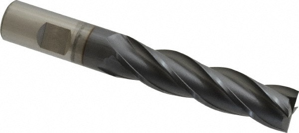 Square End Mill: 3/4'' Dia, 3'' LOC, 3/4'' Shank Dia, 5-1/4'' OAL, 4 Flutes