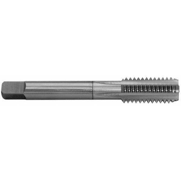Straight Flute Tap: M12x1.75 Metric Coarse, 4 Flutes, Bottoming, 6H Class of Fit, Cobalt, TiN Coated