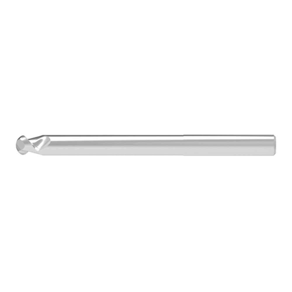 Ball End Mills; Mill Diameter (Decimal Inch): 0.1600 ; Mill Diameter (mm): 4.00 ; Number Of Flutes: 2 ; End Mill Material: Solid Carbide ; Length of Cut (mm): 4.5000 ; Shank Diameter (mm): 6.0000