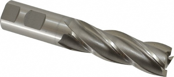 Square End Mill: 1'' Dia, 3'' LOC, 1'' Shank Dia, 5-1/2'' OAL, 4 Flutes, Cobalt