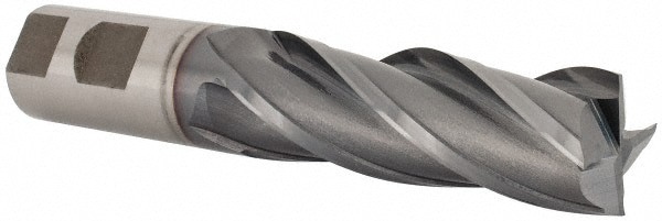 Square End Mill: 1'' Dia, 3'' LOC, 1'' Shank Dia, 5-1/2'' OAL, 4 Flutes