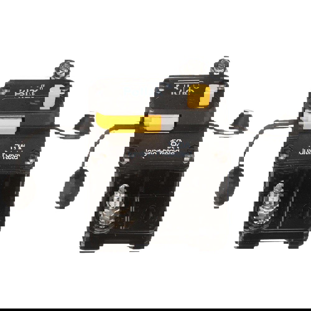 Automotive Circuit Breakers; Mount: 2-Hole ; Power: 12 ; Circuit Breaker Type: Type III Circuit Breaker ; Working Amperage: 150 TIG/130 STK ; Width (Decimal Inch - 4 Decimals): 1.9 ; Height: 1.44
