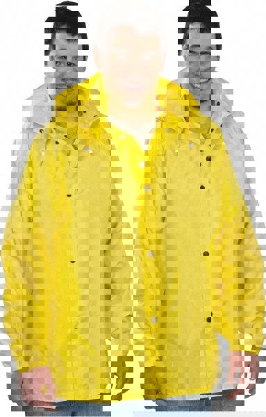 Rain Jacket: Size Large, Yellow, Nylon