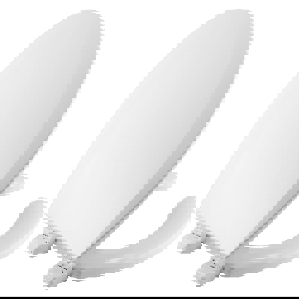 Toilet Seats; Type: Standard; Open ; Style: Round ; Material: Enameled Wood ; Color: White ; Outside Width: 14.375in (Inch); Inside Width: 8.3750in (Inch)