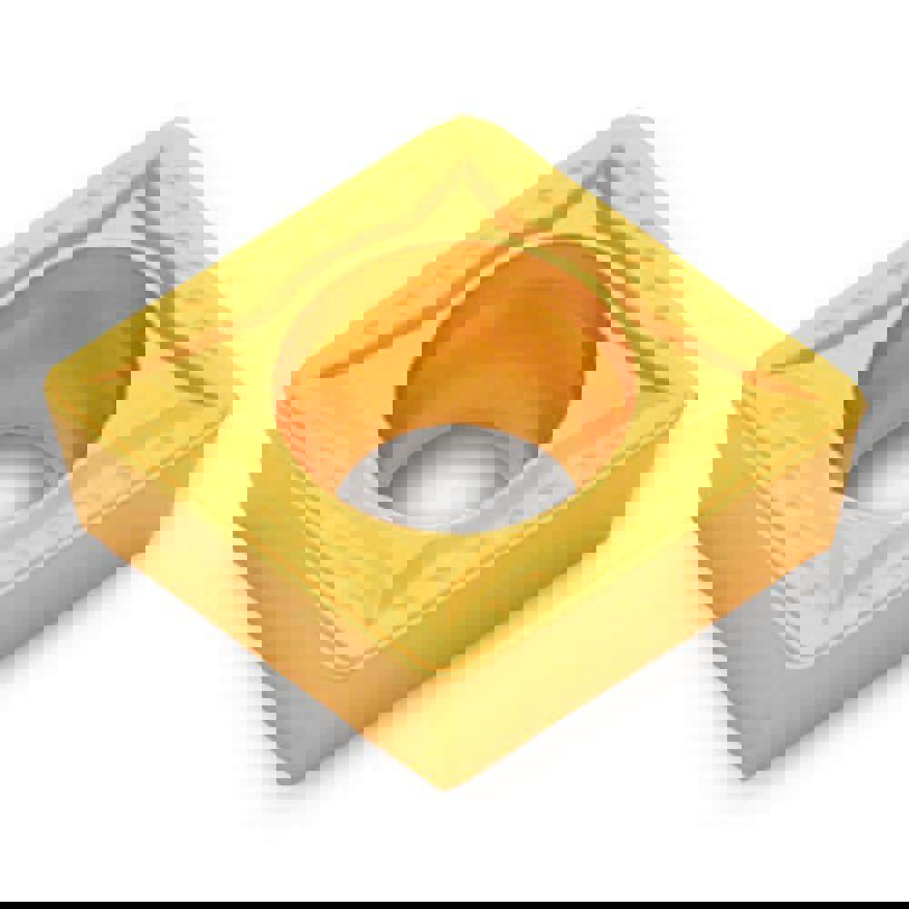 Turning Inserts; Relief Angle: 7 ; Insert Style: CCMT ; Corner Radius (Decimal Inch): 0.0160 ; Included Angle: 80.0 ; Manufacturer Grade: TT5100 ; Coating/Finish: TiCN; Al2O3; TiN