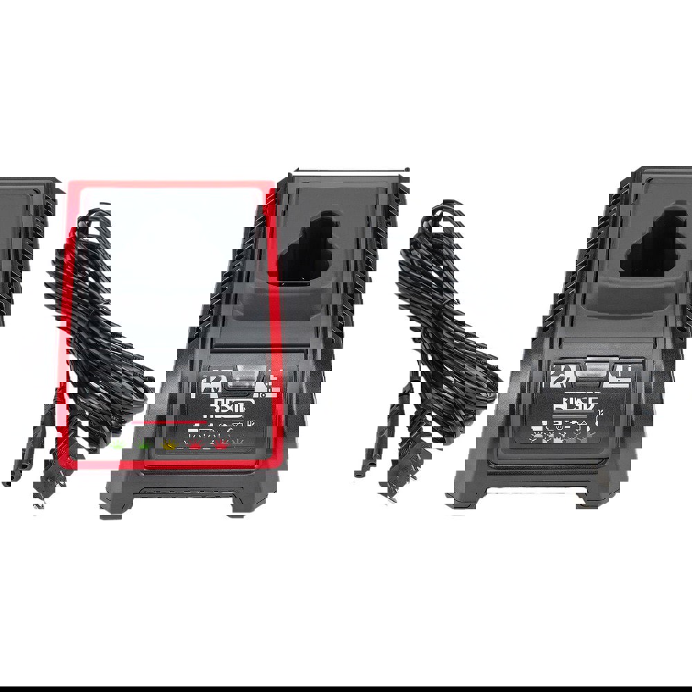 Power Tool Chargers; Voltage: 100-240V AC ; Power Source: Lithium-ion Battery ; For Use With: RIDGID 12V Batteries ; Batteries Included: No ; Battery Chemistry: Lithium-ion ; Number of Battery Ports: 1