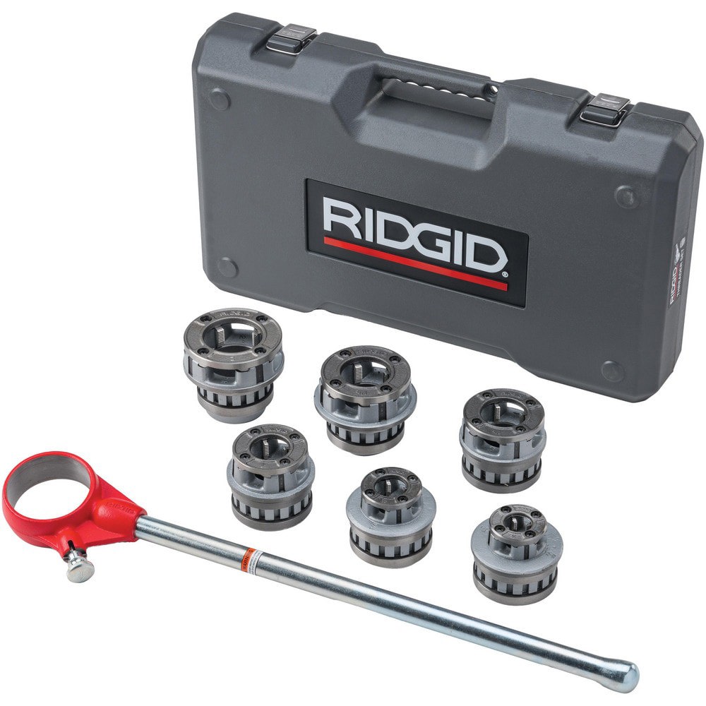 Pipe Threader Sets; Minimum Pipe Size: 0.5in ; Maximum Pipe Size: 2in ; Number of Die Heads: 6 ; Die Material: High Speed Steel ; Model Number Compatibility: 12-R ; Thread Standard: NPT