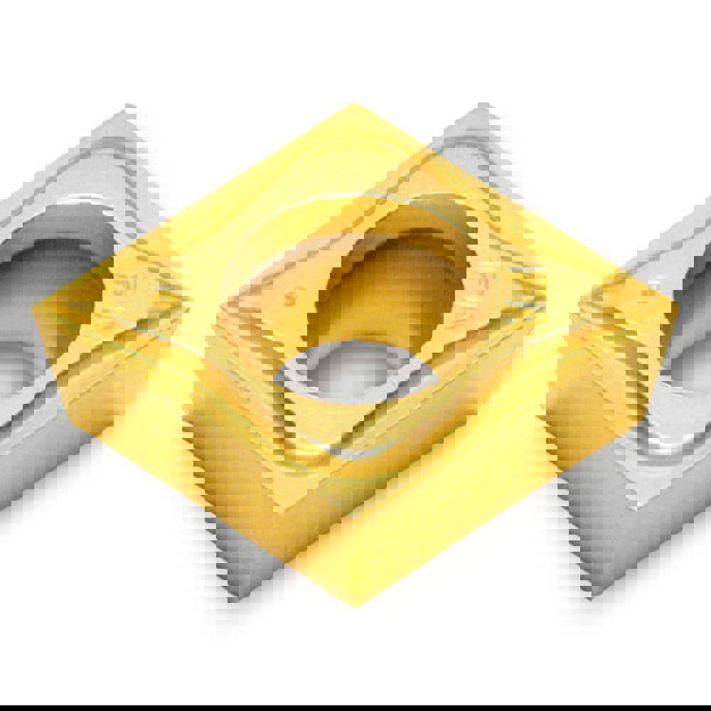 Turning Inserts; Insert Style: CCMT ; ANSI Size Code: 21.51 ; ISO Size Code: 060204 ; Insert Shape: C - Diamond (Rhombic) 80-Deg ; Included Angle: 80 ; Inscribed Circle (Inch): 1/4