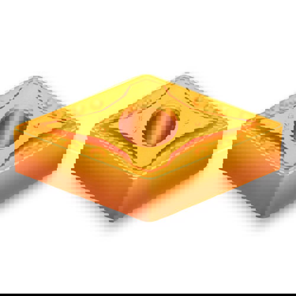 Turning Inserts; Relief Angle: 0 ; Insert Style: DNMG ; Corner Radius (Decimal Inch): 0.0160 ; Included Angle: 55.0 ; Manufacturer Grade: TT7015 ; Coating/Finish: TiN; TiCN; Al2O3