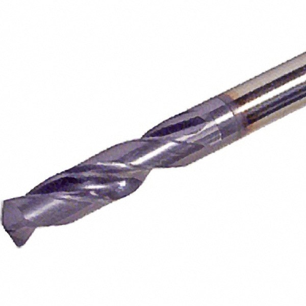 Jobber Length Drill Bit: 9.7 mm Dia, 140 &deg;, Solid Carbide
