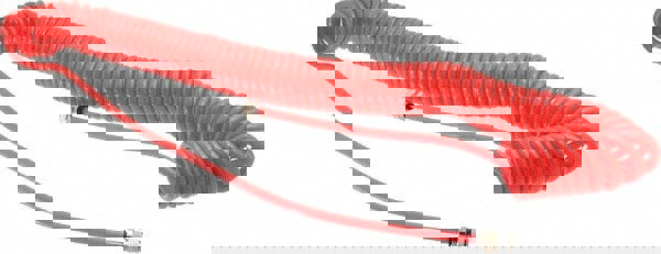 Coiled & Self Storing Hose: 25' Long, Male Swivel x Male Swivel