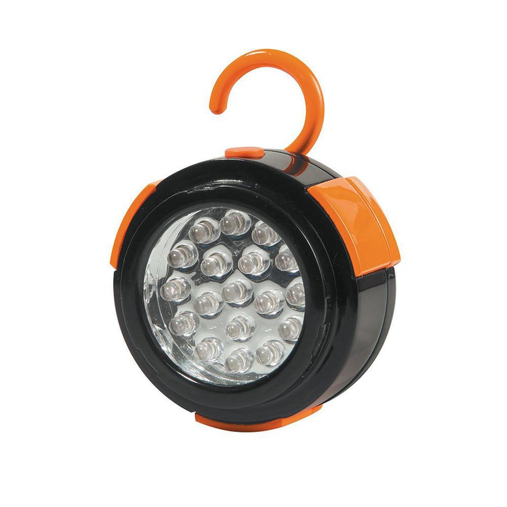 Portable Work Lights; Portable Type: Hook ; Lamp Type: LED ; Lumens: 50 ; Overall Length (Decimal Inch): 1.5000 ; Housing Material: Plastic ; Housing Color: Black; Orange