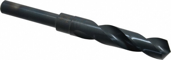 Reduced Shank Drill Bit: 45/64'' Dia, 1/2'' Shank Dia, 118 , High Speed Steel