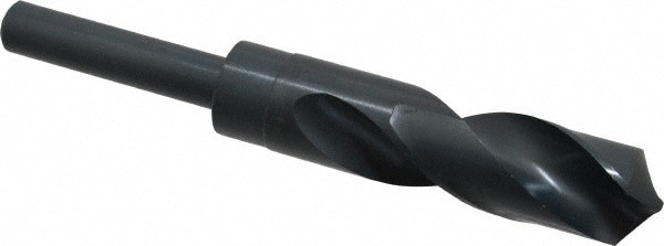 Reduced Shank Drill Bit: 59/64'' Dia, 1/2'' Shank Dia, 118 , High Speed Steel