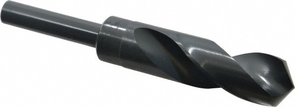 Reduced Shank Drill Bit: 61/64'' Dia, 1/2'' Shank Dia, 118 , High Speed Steel