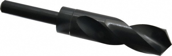 Reduced Shank Drill Bit: 1'' Dia, 1/2'' Shank Dia, 118 , High Speed Steel