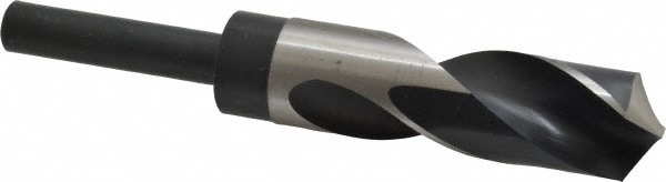 Reduced Shank Drill Bit: 1-1/64'' Dia, 1/2'' Shank Dia, 118 , High Speed Steel