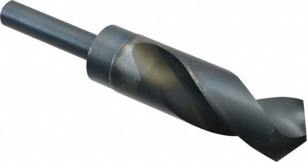 Reduced Shank Drill Bit: 1-7/64'' Dia, 1/2'' Shank Dia, 118 , High Speed Steel