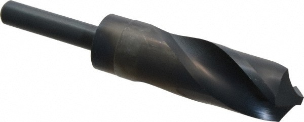 Reduced Shank Drill Bit: 1-5/32'' Dia, 1/2'' Shank Dia, 118 , High Speed Steel