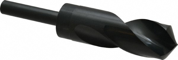 Reduced Shank Drill Bit: 1-7/32'' Dia, 1/2'' Shank Dia, 118 , High Speed Steel