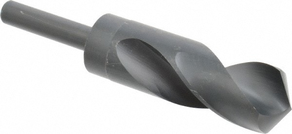 Reduced Shank Drill Bit: 1-1/4'' Dia, 1/2'' Shank Dia, 118 , High Speed Steel