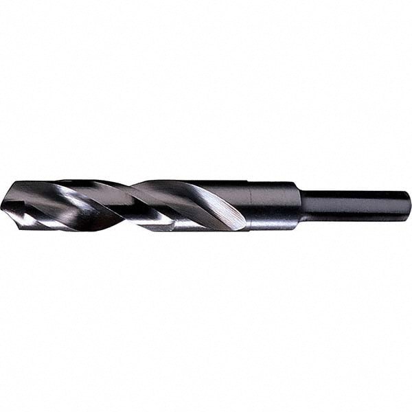 Reduced Shank Drill Bit: 1-29/64'' Dia, 1/2'' Shank Dia, 118 0, High Speed Steel