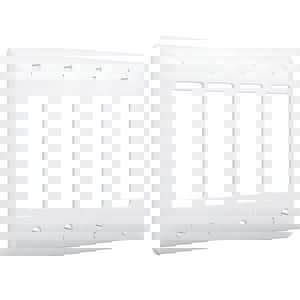 4 GANG WALLPLATE DECO WHIT *MASQUE