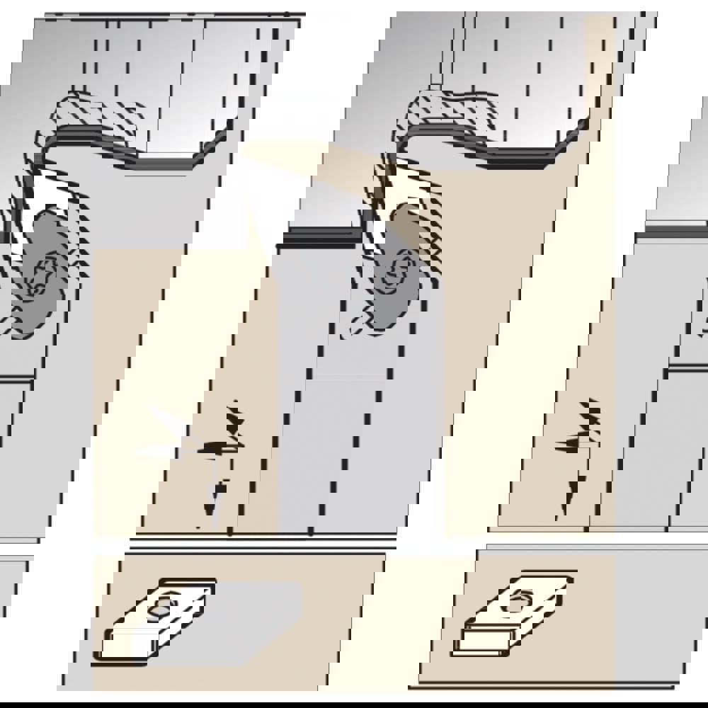 Indexable Turning Toolholders; Toolholder Style: DDQNL ; Hand of Holder: Left Hand ; Lead Angle: 107.500 ; Insert Compatibility: DN..43. ; Insert Holding Method: Clamp ; Shank Width (Inch): 1-1/4