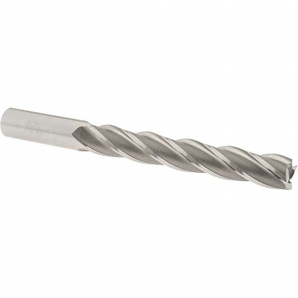 Square End Mill: 5/8'' Dia, 4'' LOC, 5/8'' Shank Dia, 6-1/8'' OAL, 4 Flutes, Cobalt