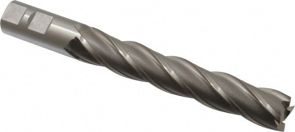 Square End Mill: 7/8'' Dia, 5'' LOC, 7/8'' Shank Dia, 7-1/4'' OAL, 4 Flutes, Cobalt