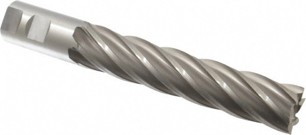 Square End Mill: 1-1/4'' Dia, 6'' LOC, 1-1/4'' Shank Dia, 8-1/2'' OAL, 6 Flutes, Cobalt