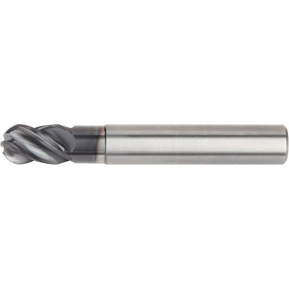 Ball End Mill: 4 Flute, Solid Carbide