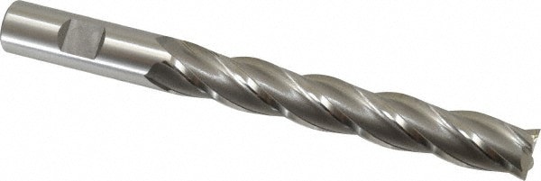 Square End Mill: 5/8'' Dia, 4'' LOC, 5/8'' Shank Dia, 6-1/8'' OAL, 4 Flutes, Cobalt