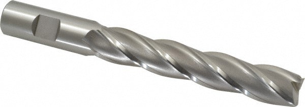 Square End Mill: 3/4'' Dia, 4'' LOC, 3/4'' Shank Dia, 6-1/4'' OAL, 4 Flutes, Cobalt