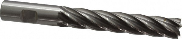 Square End Mill: 3/4'' Dia, 4'' LOC, 3/4'' Shank Dia, 6-1/4'' OAL, 6 Flutes, Cobalt