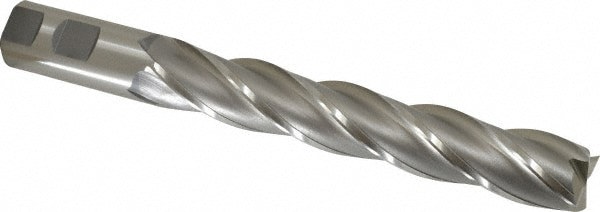Square End Mill: 1'' Dia, 6'' LOC, 1'' Shank Dia, 8-1/2'' OAL, 4 Flutes, Cobalt