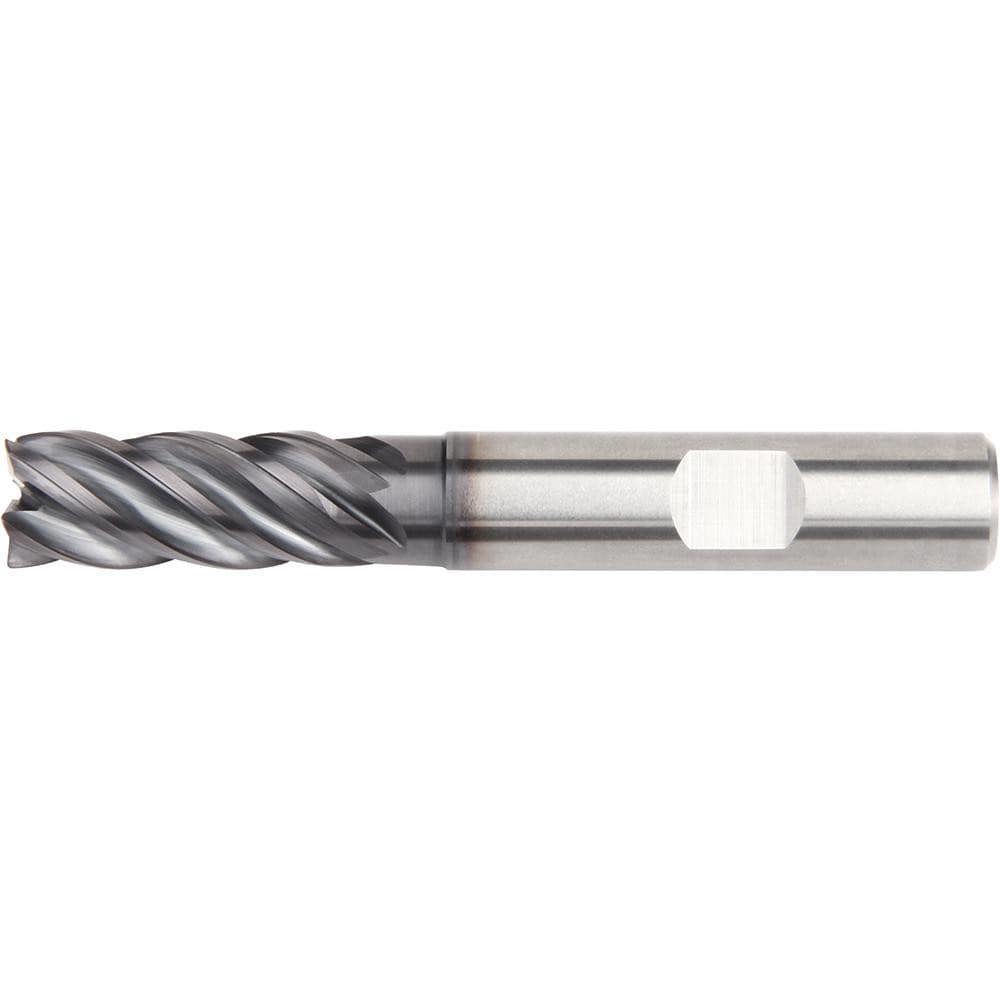 Corner Radius End Mill: 20 mm Dia, 38 mm LOC, 5 Flutes, Solid Carbide