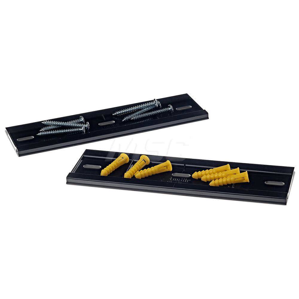 Bin Hanging Rail: Use with LocBin, Black