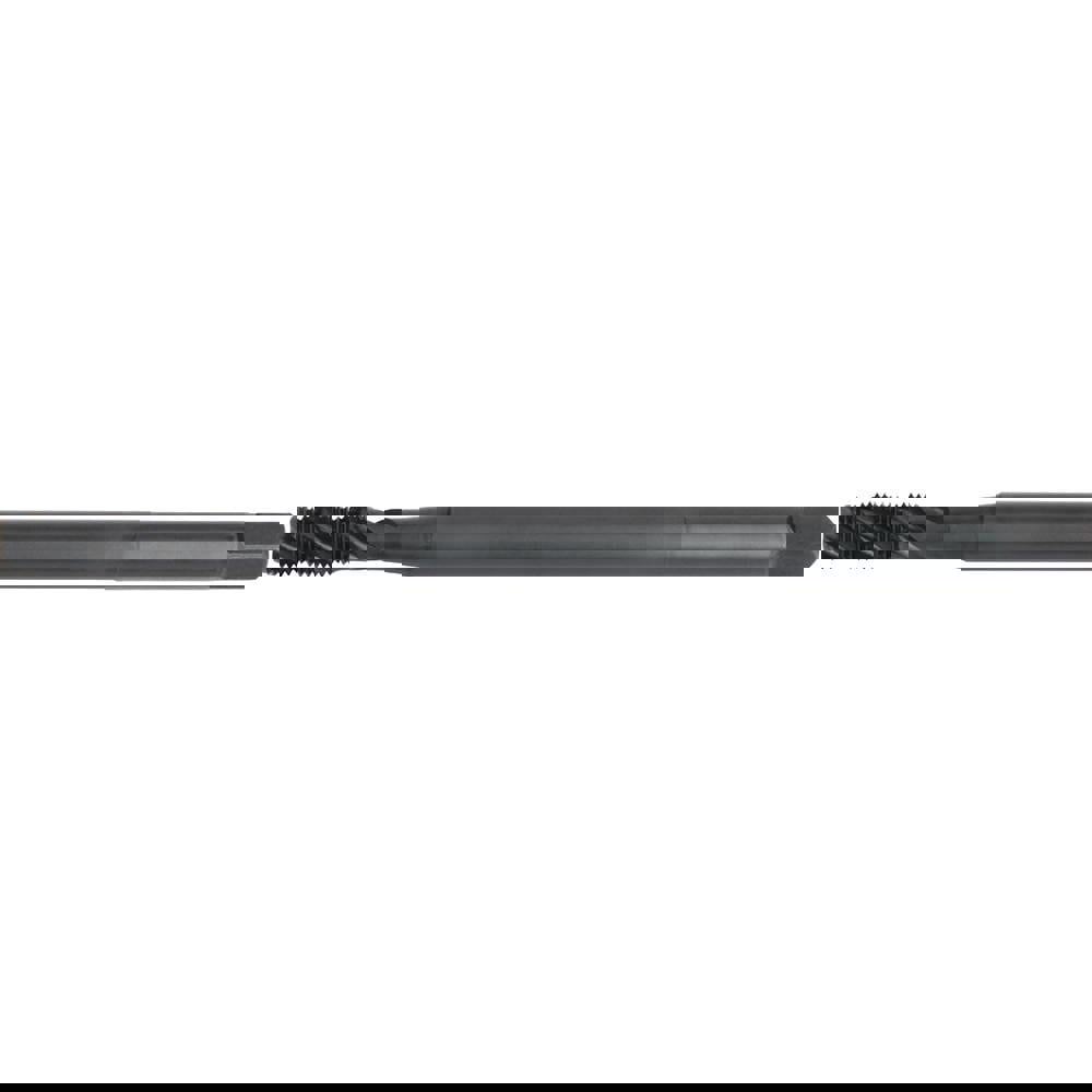 Spiral Flute Tap: 1/4-28 UNF, 3 Flutes, Modified Bottoming, 3B Class of Fit, High Speed Steel, Oxide Coated