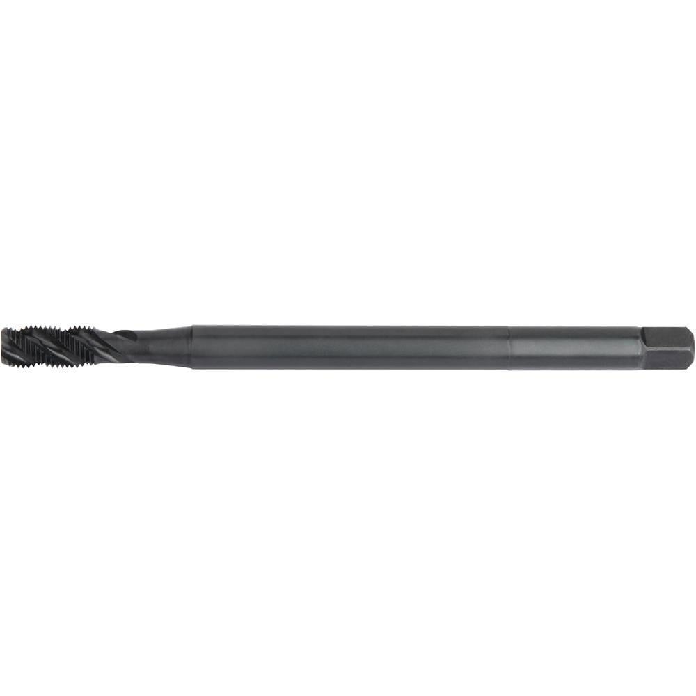 Spiral Flute Tap: 3/8-16 UNC, 3 Flutes, Modified Bottoming, 3B Class of Fit, High Speed Steel, Oxide Coated