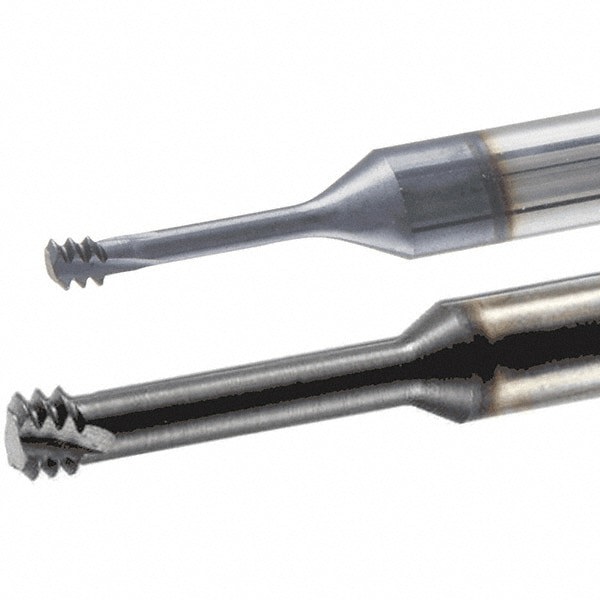 Helical Flute Thread Mill: M8x1.25, Internal, 3 Flute, 6.00 mm Shank Dia, Solid Carbide
