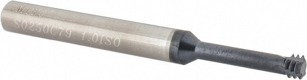 Helical Flute Thread Mill: M6x1, Internal, 3 Flute, 1/4
