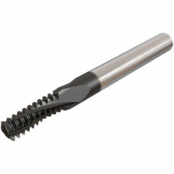 Helical Flute Thread Mill: 5/16-24, Internal, 3 Flute, Solid Carbide
