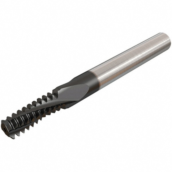 Helical Flute Thread Mill: 3/4-10, Internal, 4 Flute, Solid Carbide