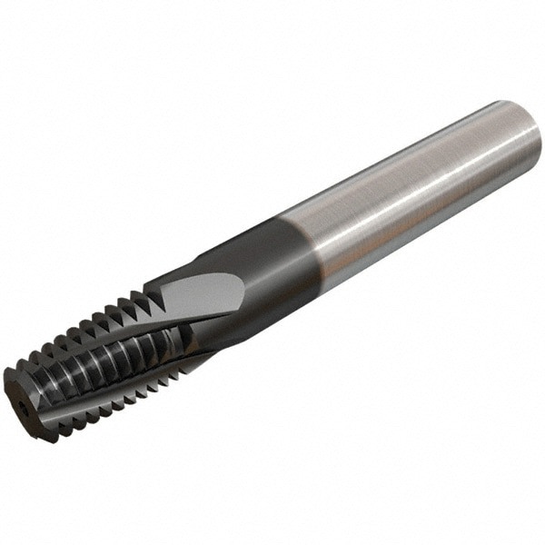 Helical Flute Thread Mill: 1/2, Internal, 4 Flute, Solid Carbide